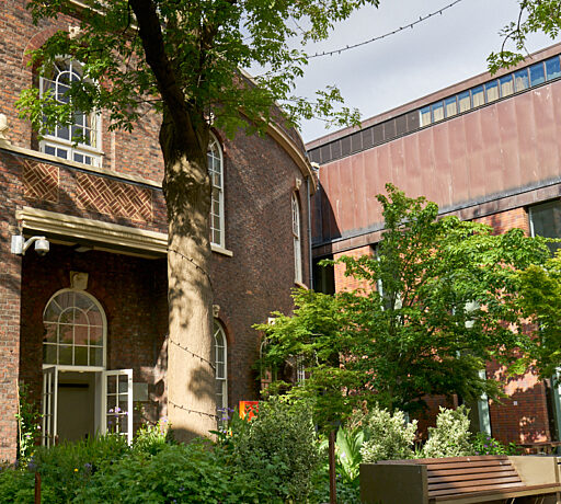 Bluecoat garden entrance