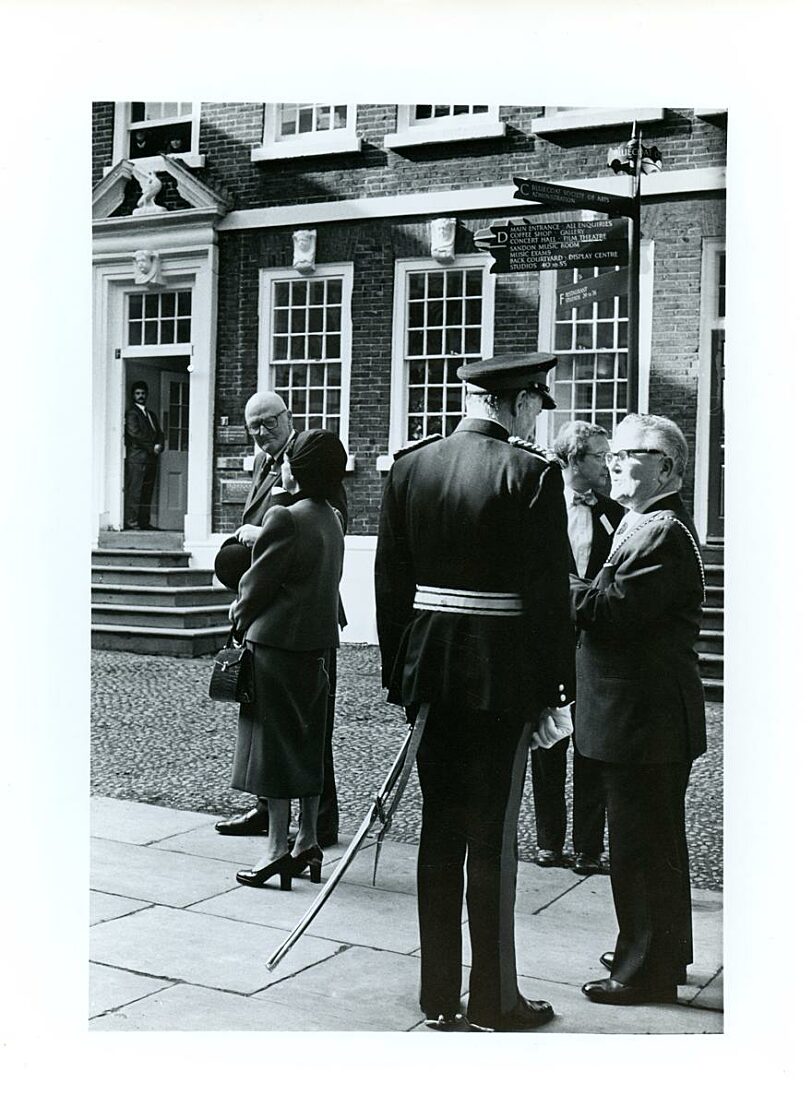 Princess Margaret and dignitaries at the Bluecoat