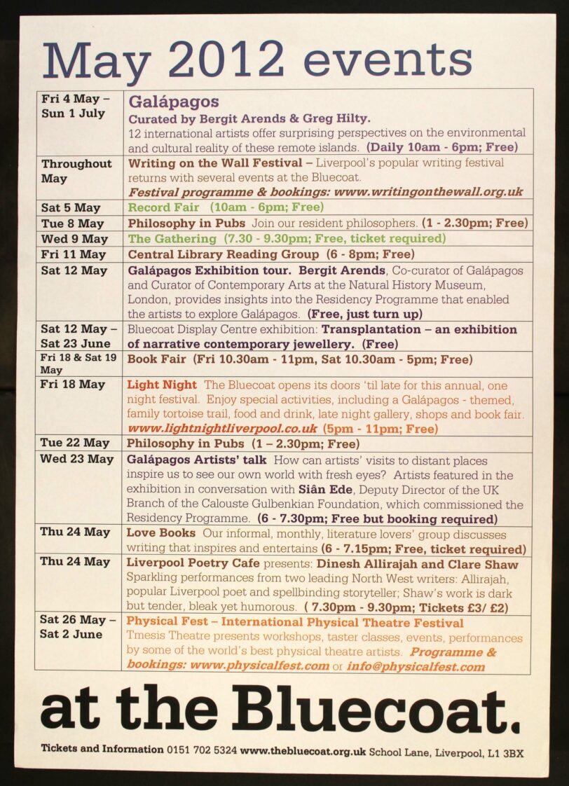 May 2012 Events poster