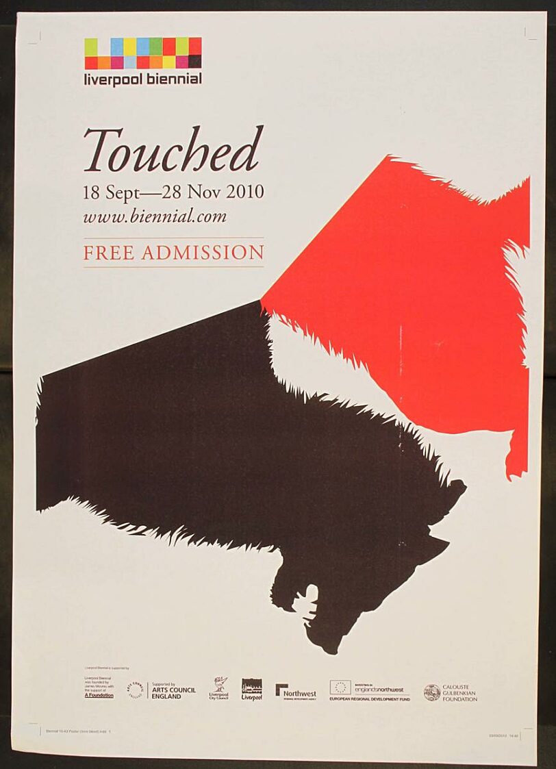 Poster for Liverpool Biennial 2010 exhibition, Touched