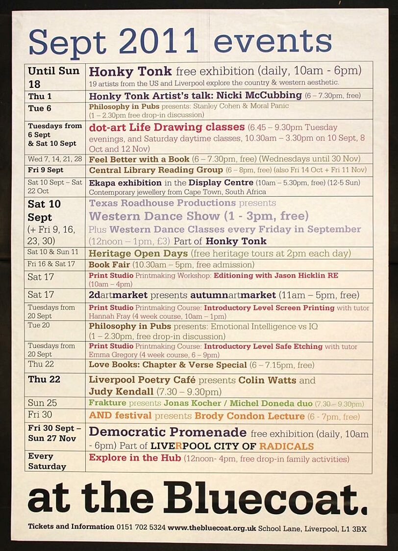 September 2011 Events poster