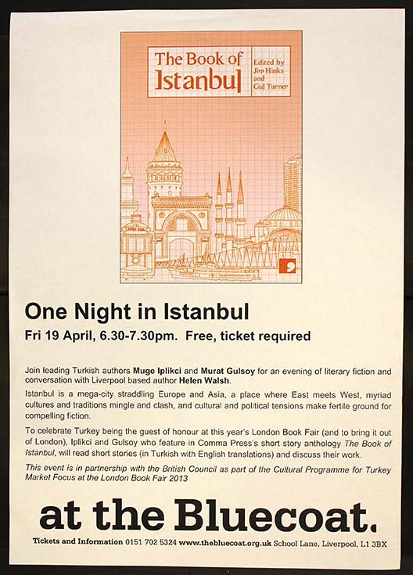 Poster for One Night In Istanbul literature event