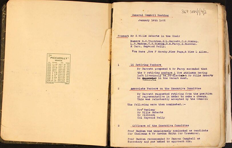 Minute book correspondence 1926 - 1969