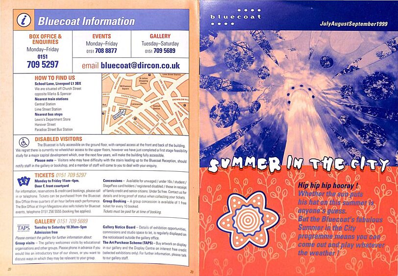 July - September 1999 Events Brochure