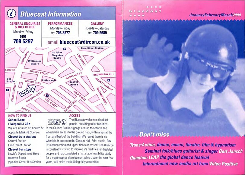 January - March 2000 Events Brochure